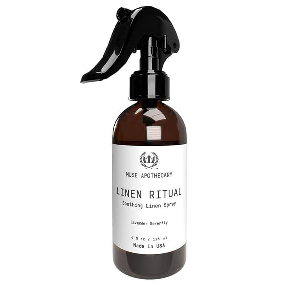 Muse Apothecary Linen Mist Luxury Aromatherapy Fabric Refresher Spray with Essential Oils, 4 Oz Lavender Serenity