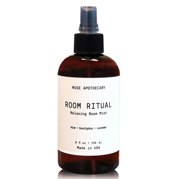 Muse Apothecary Room Ritual - Aromatic and Relaxing Room Mist, 8 oz, Infused with Natural Essential Oils - Aloe + Eucalyptus + Lavender