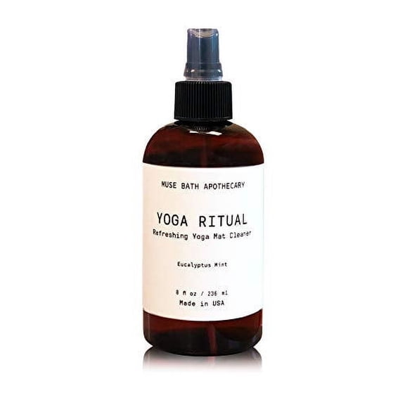 Muse Apothecary Yoga Ritual Mat Cleaner Luxury Aromatherapy Spray and Deodorizer with Essential Oils Eucalyptus Mint 8 Oz