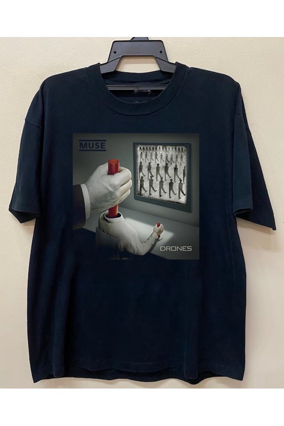 Muse Band Drones Album Black Cotton T Shirt Full Size S-5XL