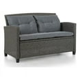thumbnail image 1 of Muse & Lounge Co. Fields 48" Outdoor Patio Loveseat Sofa in Gray Wicker / Rattan, 1 of 8