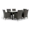 thumbnail image 1 of Muse & Lounge Co. Fields 7-Piece Outdoor Dining Set in Gray PE Wicker / Rattan, 1 of 7