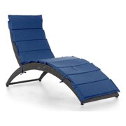 Muse & Lounge Co. Fields Outdoor Chaise Lounge in Gray PE Wicker / Rattan