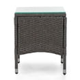 thumbnail image 1 of Muse & Lounge Co. Fields Outdoor Patio End Table in Gray PE Wicker / Rattan, 1 of 9