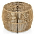 thumbnail image 1 of Muse & Lounge Co. Meja Outdoor Round PE Wicker / Rattan Natural Coffee Table, 1 of 3