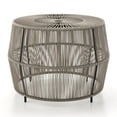 thumbnail image 1 of Muse & Lounge Co. Meja Wicker / Rattan Round Outdoor Coffee Table in Gray, 1 of 4