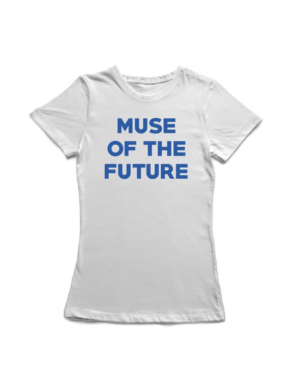 Muse Of The Future Graphic Women White T-Shirt, Female XX-Large