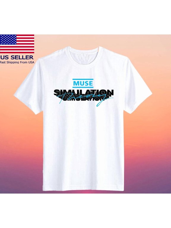 Muse Simulation Theory Men's White T-shirt Size S-5XL