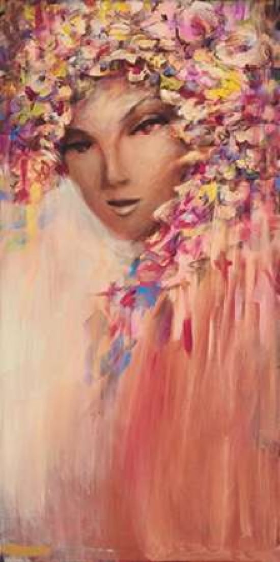 Muse in Pink Canvas Art - JC Pino (10 x 20)