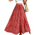thumbnail image 1 of Musefolio Women’s Small Floral Print Long Skirt Resort Style A-Line Maxi S-2XL, 1 of 7