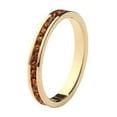 thumbnail image 1 of Muses Art Design Birthstone Eternity Band Ring Gold-Plated (18K) (Channel Set/Full Round), Stackable Fashion Ring with Crystal Birthstone, 1 of 5