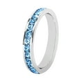 thumbnail image 1 of Muses Art Design Birthstone Eternity Band Ring (Channel Set/Full Round), Stackable Fashion Ring with Crystal Birthstone, 1 of 6