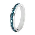 thumbnail image 1 of Muses Art Design Birthstone Eternity Band Ring (Channel Set/Full Round), Stackable Fashion Ring with Crystal Birthstone, 1 of 6