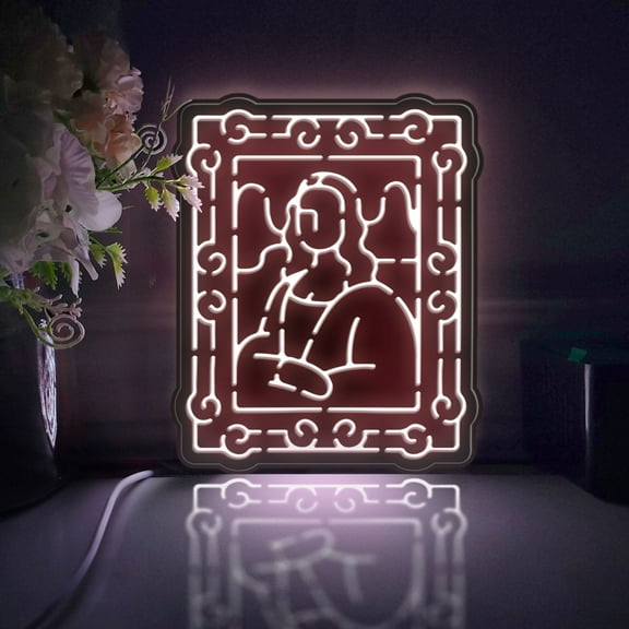 Museum Art Painting Led Light Box, Dimmable Neon-Like Light Signs USB Power for Wall Decor Bedroom Decoration, Static Light (WxH) 6"x8"
