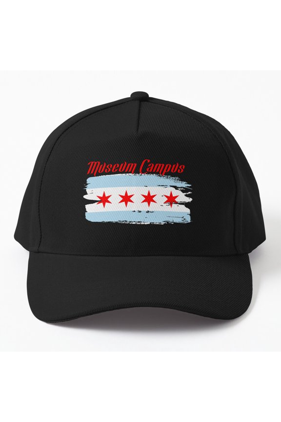 Museum Campus Chicago Baseball Hat, Illinois City Location Graphic Design, Classic Cap