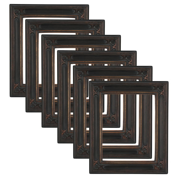 Creative Mark Museum Collection Gothic Ornate Picture Frame - 12x16, Black Gold Oil Painting Frames | 6 Pack | Closed Corner High-End Antique Style Frames | Open Back Frames with No Glass or Backing