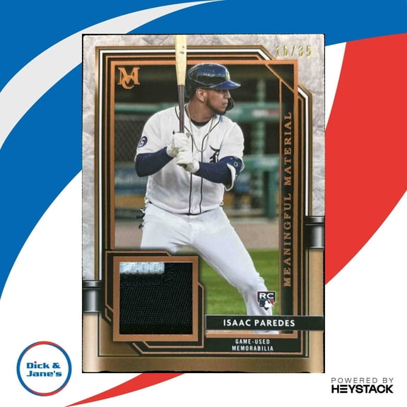Topps Museum Collection Isaac Paredes Detroit Tigers Meaningful Materials Relics Copper MMR-IP Baseball Card