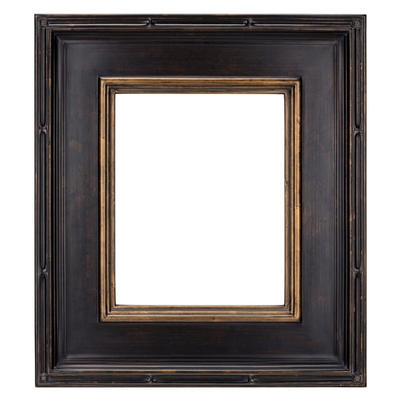 Creative Mark Museum Plein Aire Ornate Picture Frame - 12x24" - Antique Black W/ Gold - Pack of 4, High-End Antique Style Frames - Open Back with No Glass or Backing