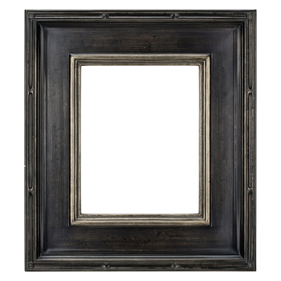 Creative Mark Museum Plein Aire Ornate Picture Frame - 10x10" - Antique Black W/ Silver - Pack of 1, High-End Antique Style Frames - Open Back with No Glass or Backing