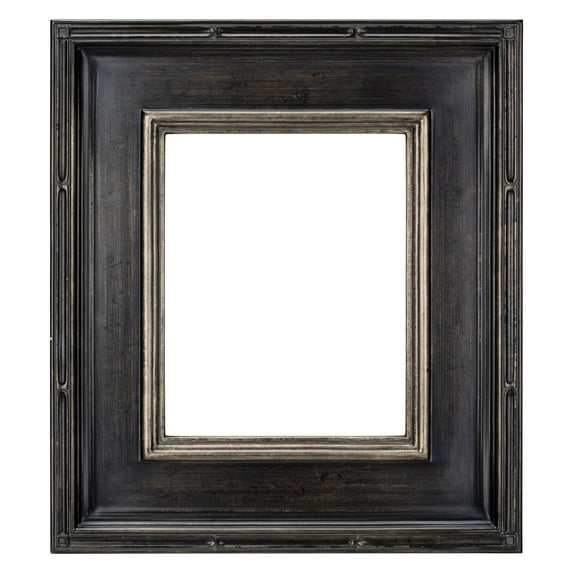 Creative Mark Museum Plein Aire Ornate Picture Frame - 16x20" - Antique Black W/ Silver - Pack of 1, High-End Antique Style Frames - Open Back with No Glass or Backing