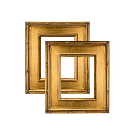 Creative Mark Museum Plein Aire Ornate Picture Frame - 24x24" - Gold Leaf - Pack of 2, High-End Antique Style Frames - Open Back with No Glass or Backing