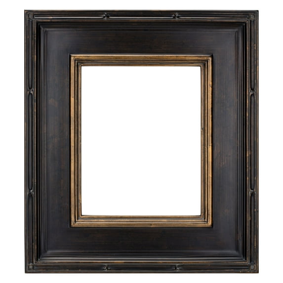 Creative Mark Museum Plein Aire Ornate Picture Frame - 24x30" - Antique Black W/ Gold - Pack of 1, High-End Antique Style Frames - Open Back with No Glass or Backing