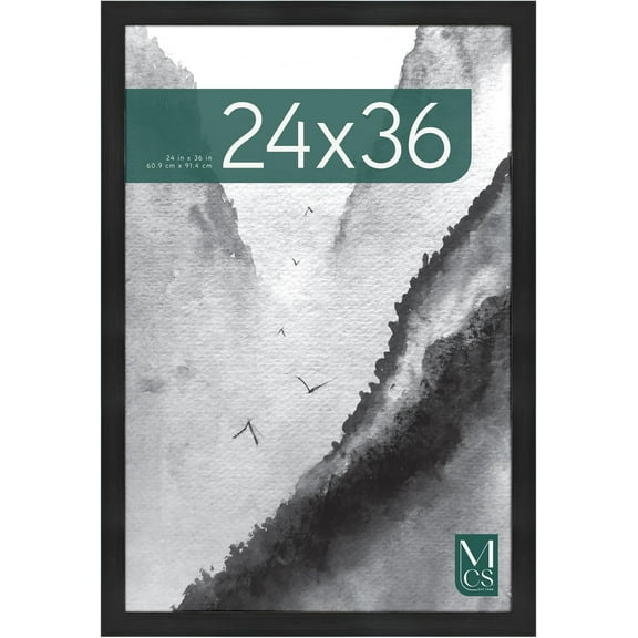 Museum Poster Frame, Onyx, 24 x 36 in, Single