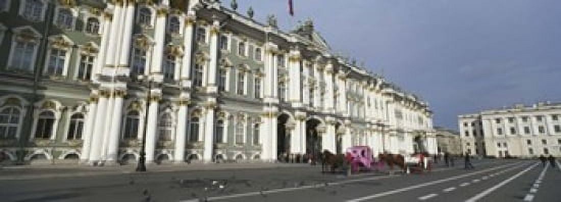 Museum along a road State Hermitage Museum Winter Palace Palace Square St Petersburg Russia Canvas Art - Panoramic Images (18 x 7)