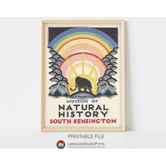 Museum of Natural History Vintage Travel Poster, 24x36 UNFRAMED