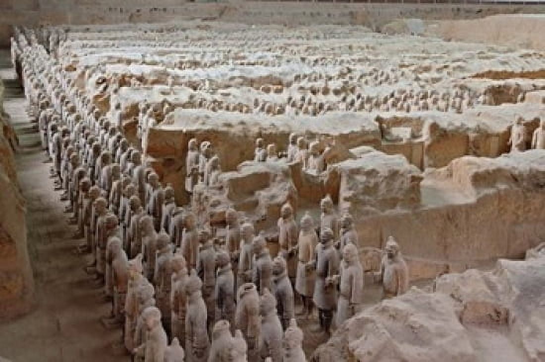 Museum of Qin Terra Cotta Warriors and Horses Xian Lintong County Shaanxi Province China Canvas Art - Adam Jones DanitaDelimont (35 x 23)
