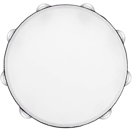 Musfunny Tambourine Hand Held Drum with Metal Jingles