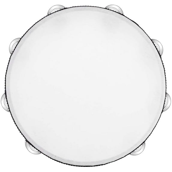 Musfunny Tambourine Hand Held Drum with Metal Jingles