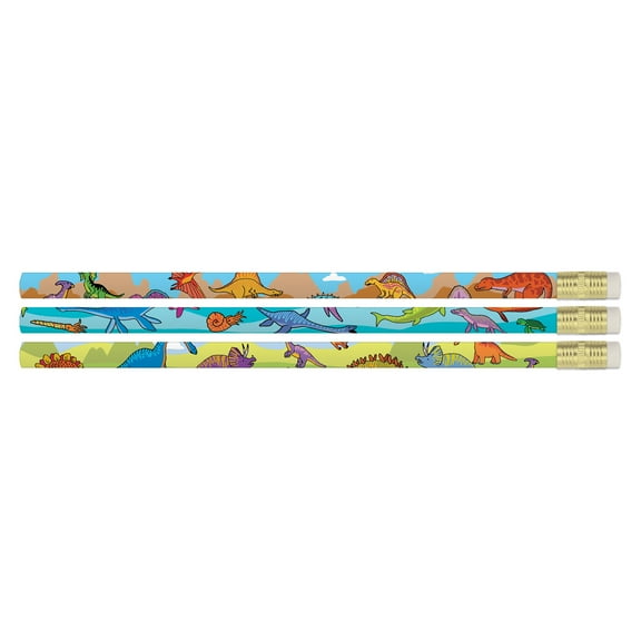 Musgrave Pencil Company Dynamic Dinosaurs Pencils, 12 Per Pack, 12 Packs