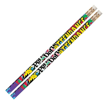 Musgrave Pencil Co Inc Perfect Attendance Motivational Pencils Pack of 12