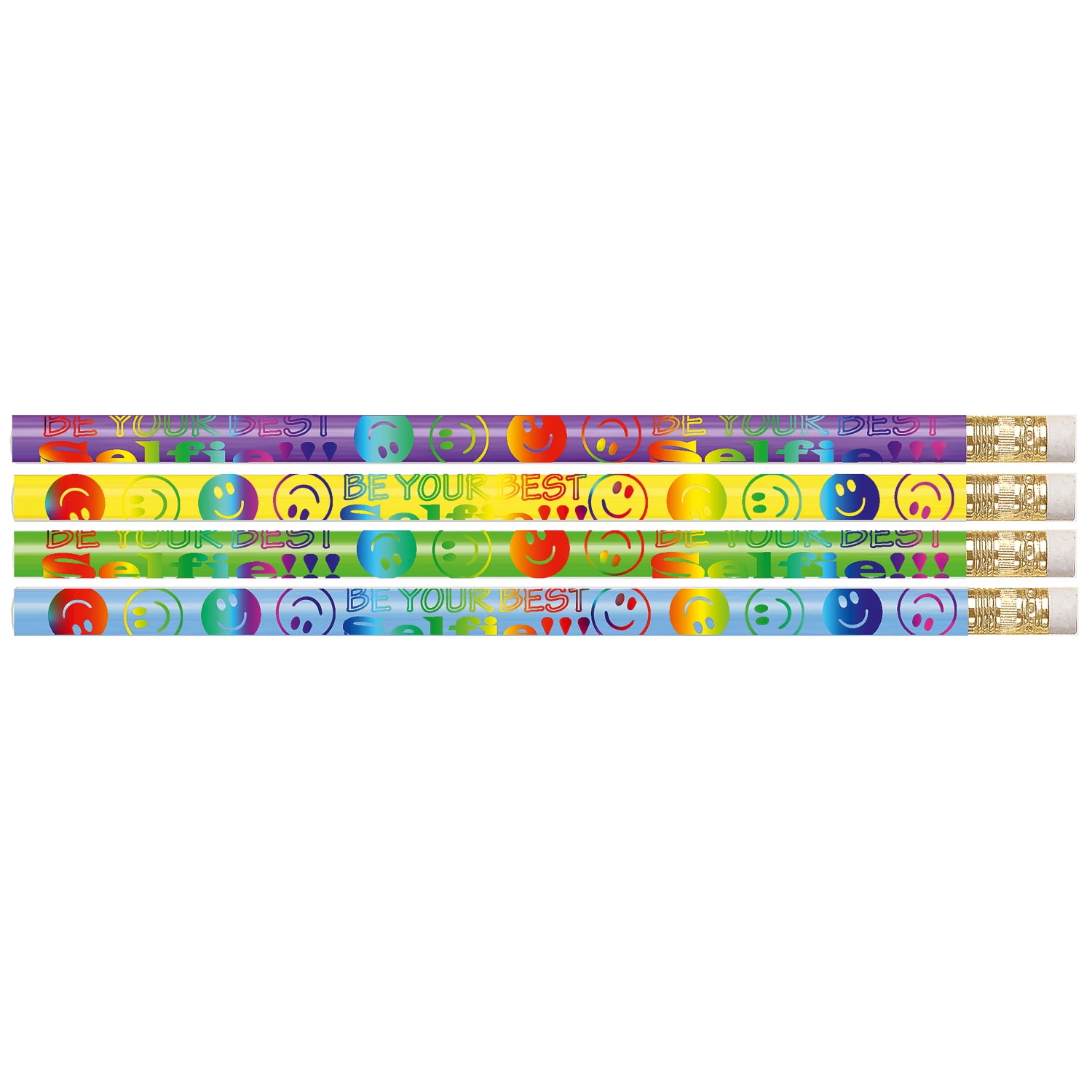 Musgrave Pencil Company Be Your Best Selfie Motivational Pencils, 12 Per Pack, 12 Packs
