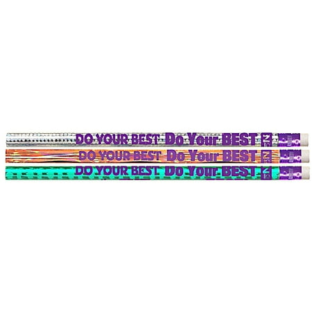 Musgrave Pencil Company Do Your Best On The Test Motivational Pencils Pack of 12 MUS1536D