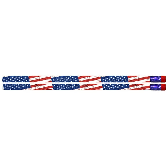 Musgrave Pencil Company Flags & Fireworks Pencil, 12 Per Pack, 12 Packs