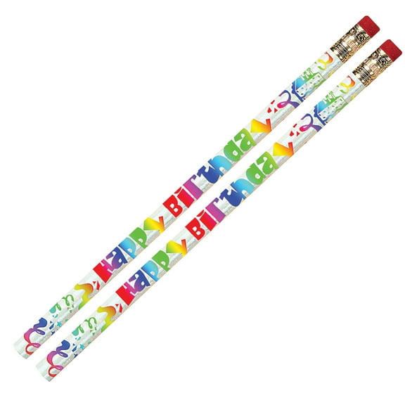 Musgrave Pencil Company Happy Birthday Fiesta Pencils, 12 Per Pack, 12 Packs