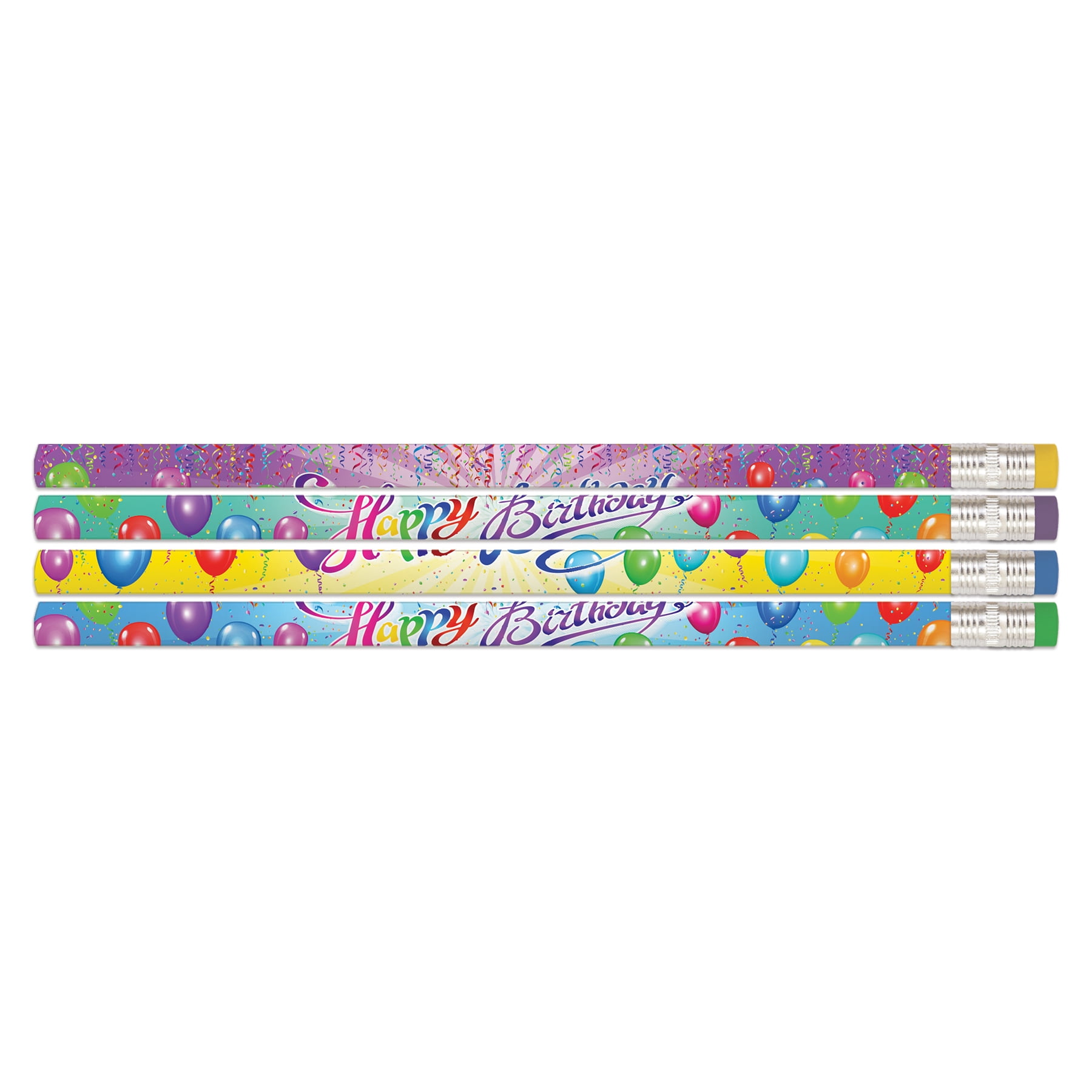 Musgrave Pencil Company Happy Birthday Rainbow Pencil, 12 Per Pack, 12 Packs