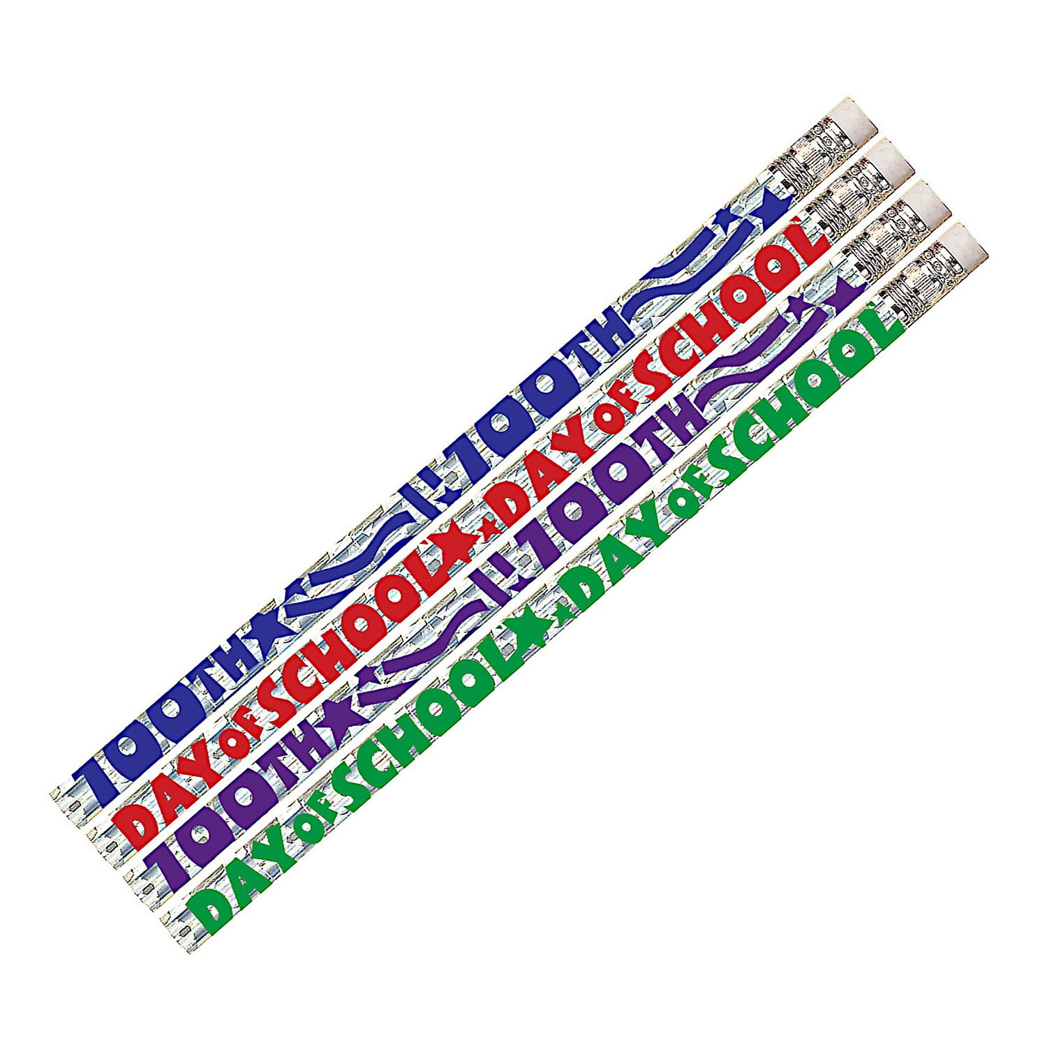 Musgrave Pencil Company Musgrave 100th Day of School Motivational Pencils Pack of 12 (MUS2347D)