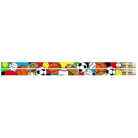 Musgrave Pencil Company Musgrave Super Sports Motivational Pencils Pack of 12 (MUS2403D)