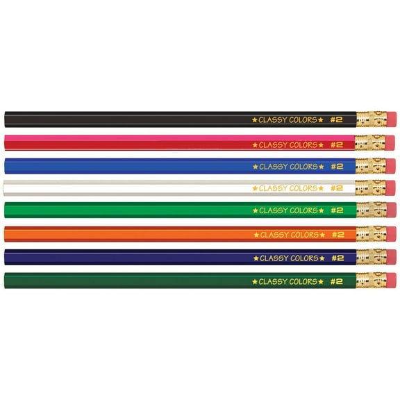 Musgrave Pencil Company No. 2 Wood Case Hex Pencil, Assorted Colors, 12 Per Pack, 12 Packs