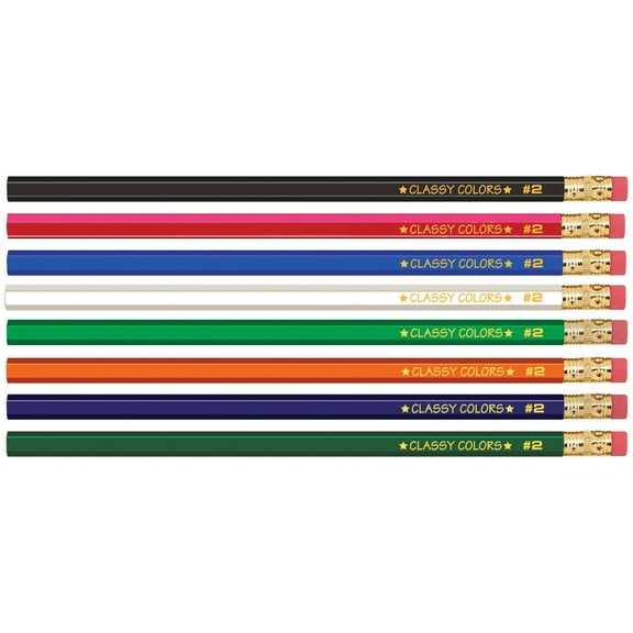 Musgrave Pencil Company No. 2 Wood Case Hex Pencil, Assorted Colors, Pack of 144