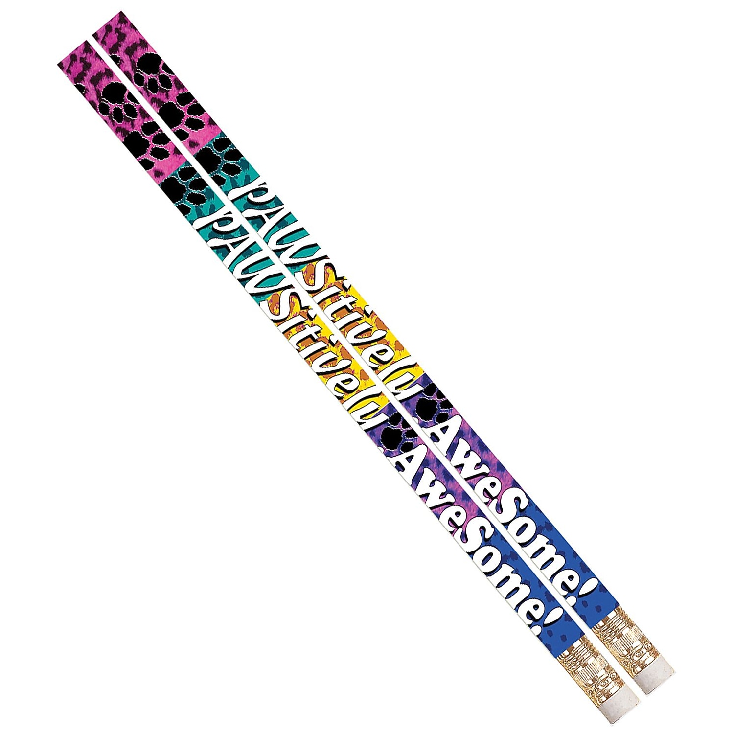 Musgrave Pencil Company Pawsitively Awesome Motivational Pencils Pack of 12 MUS2484D