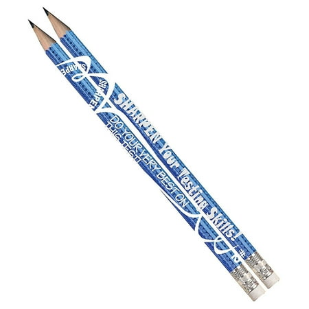 Sharpen Your Testing Skills Motivational Pencils, 12/pkg