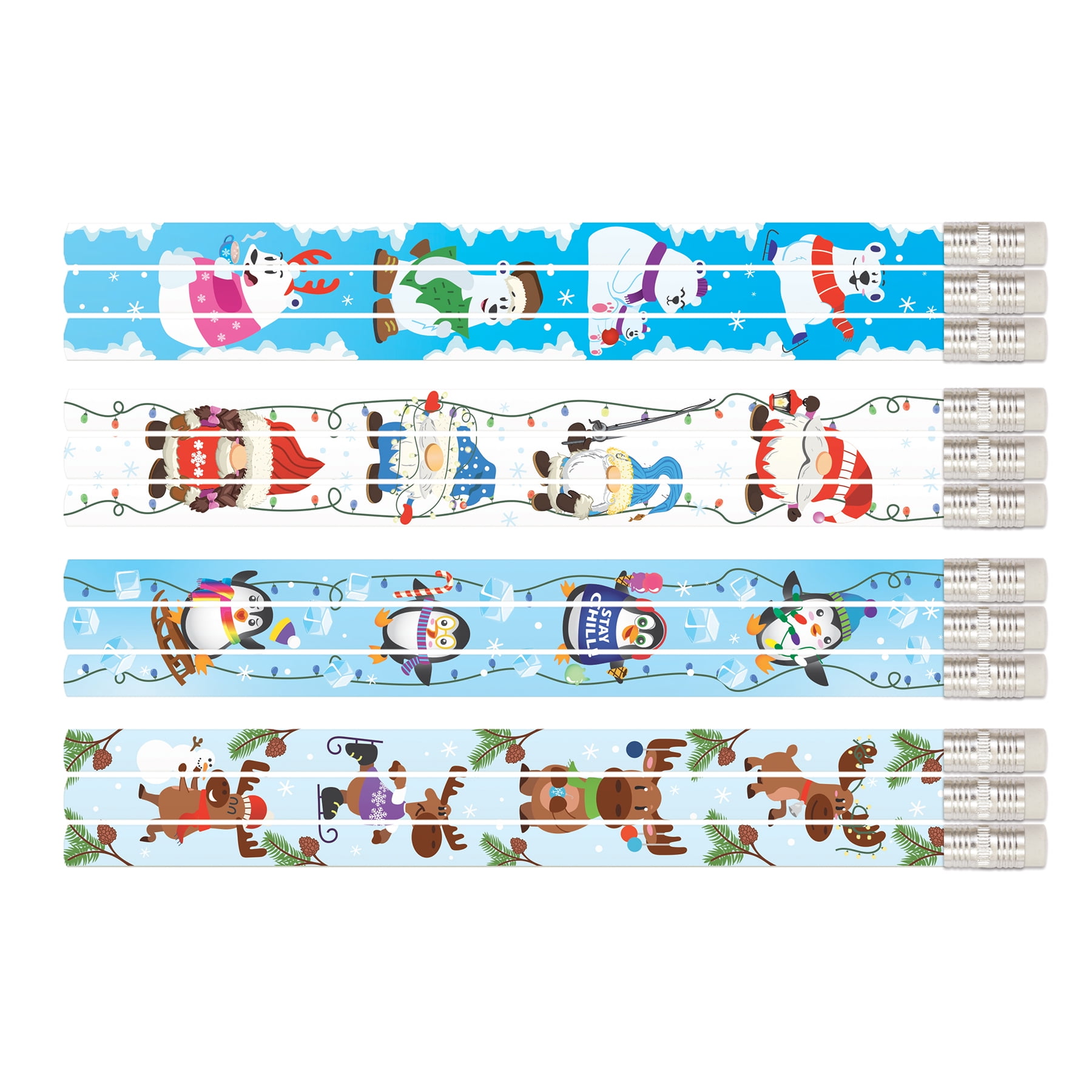Musgrave Pencil Company Winter Adventure Pencil, 12 Per Pack, 12 Packs