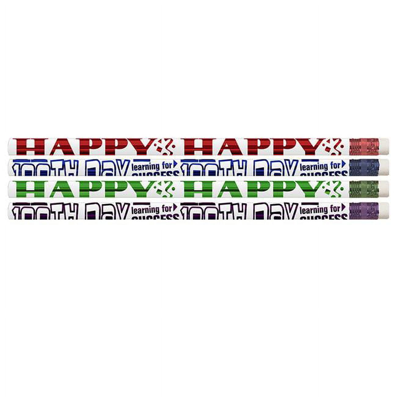 Musgrave Pencil MUS2577D Happy 100th Day Pencils - Pack of 12