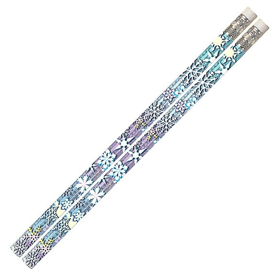 Musgrave Snowflake Glitters Motivational Pencils Pack of 12 (MUS1063D)