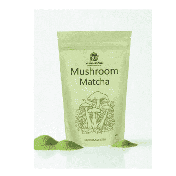 MushMatcha Mushroom Ceremonial Matcha Powdered Tea Gluten-Free 1 Count 100g