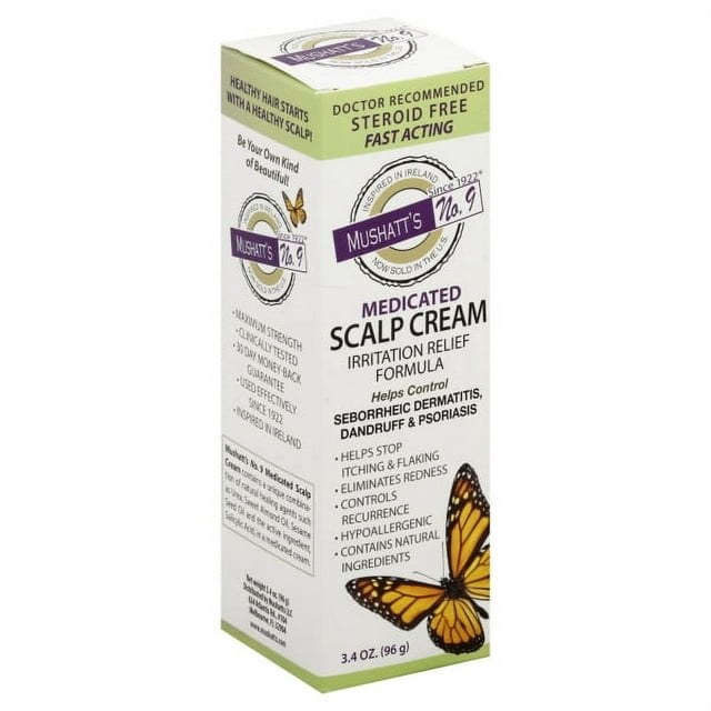 Mushatt's No. 9 Medicated Scalp Cream - Seborrheic Dermatitis Dandruff Psoriasis
